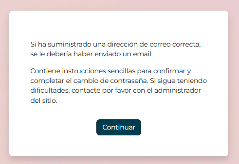 Paso 2: Mensaje de confirmación